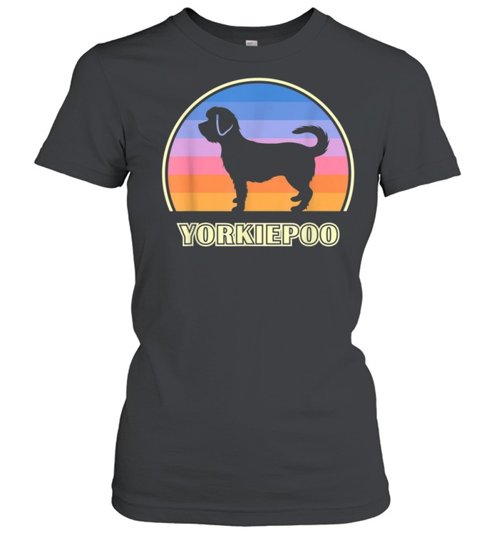Yorkiepoo Vintage Sunset Dog shirt Classic Women's T-shirt