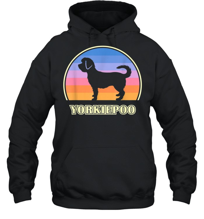 Yorkiepoo Vintage Sunset Dog shirt Unisex Hoodie