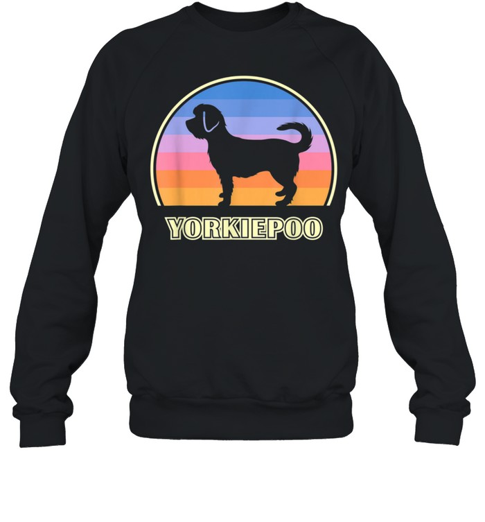 Yorkiepoo Vintage Sunset Dog shirt Unisex Sweatshirt