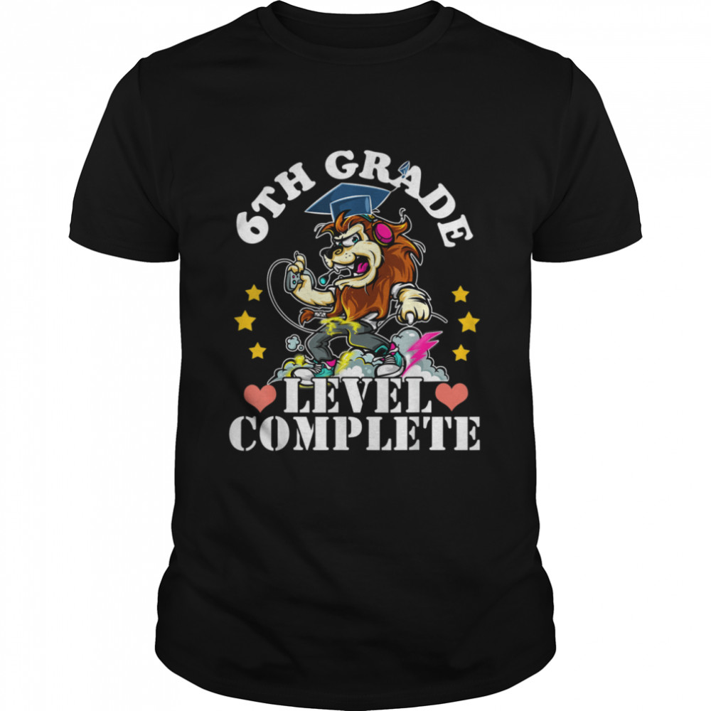 6th Grade Graduation Lion Video Gamer Graduation 2021 Boy Shirt