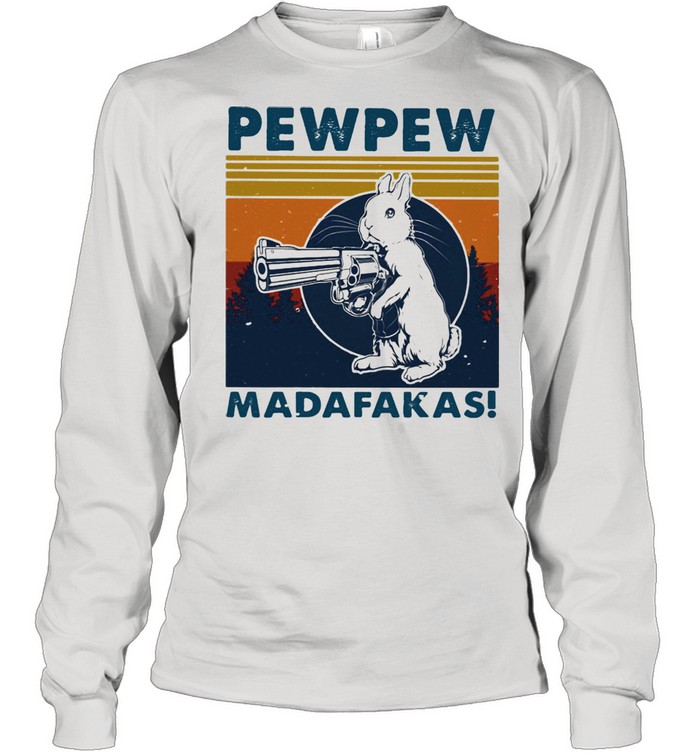 Pew Pew Madafakas Rabbits Vintage  Long Sleeved T-shirt
