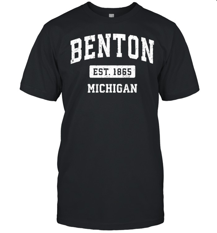 Benton Michigan MI Vintage Sports Established Design shirt