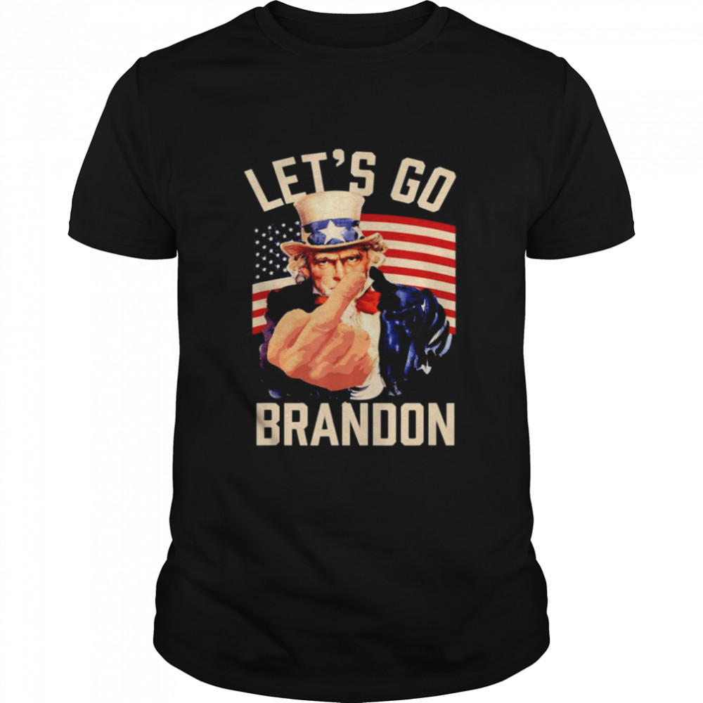 Let’s Go Brandon Uncle Sam Middle Finger Tee Shirt