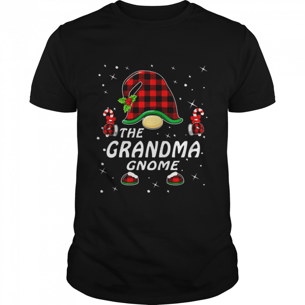 Grandma Gnome Buffalo Plaid Matching Family Christmas Shirt