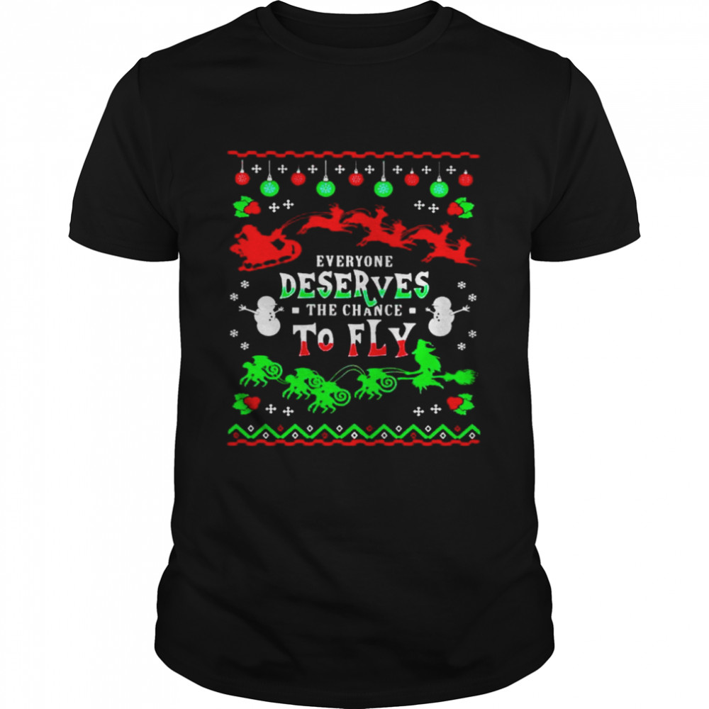 broadway theatre everyone deserves the chance to fly Christmas shirt