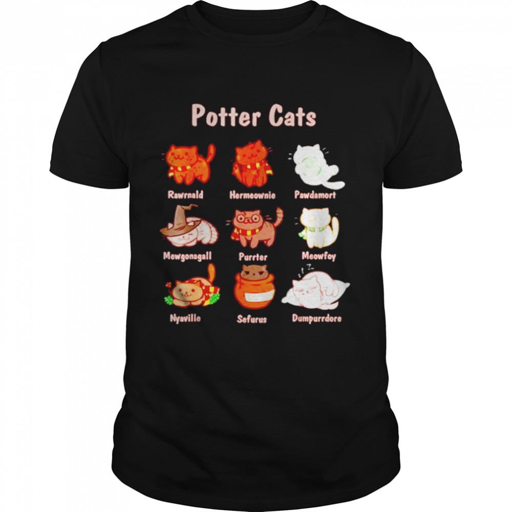 Potter cats for cat lovers shirt
