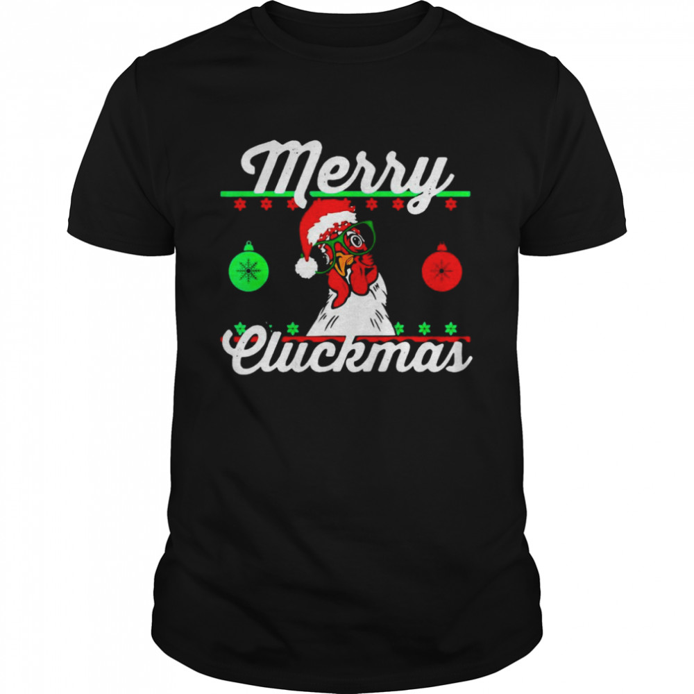 Merry Cluckmas Funny Chicken Christmas Sweater Shirt