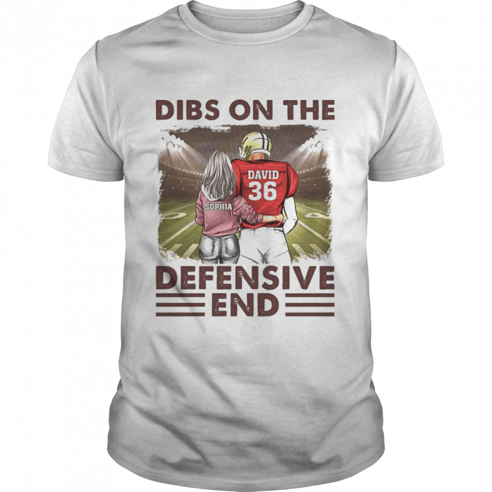 American Football Couple David 36 Dibs On The Defensive End Shirt
