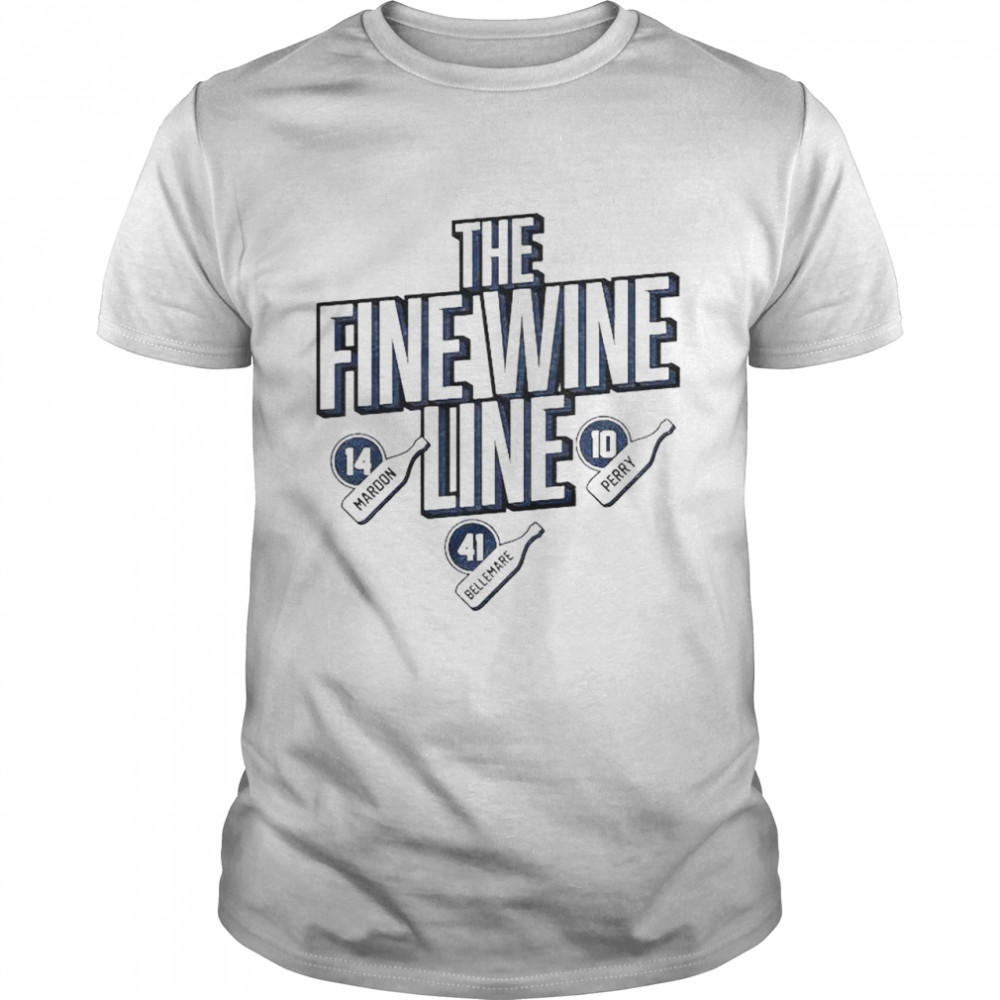 Maroon Bellemare and Perry the fine wine line shirt