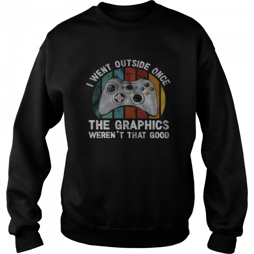 I Went Outside Once The Graphics Weren’t That Good  Unisex Sweatshirt