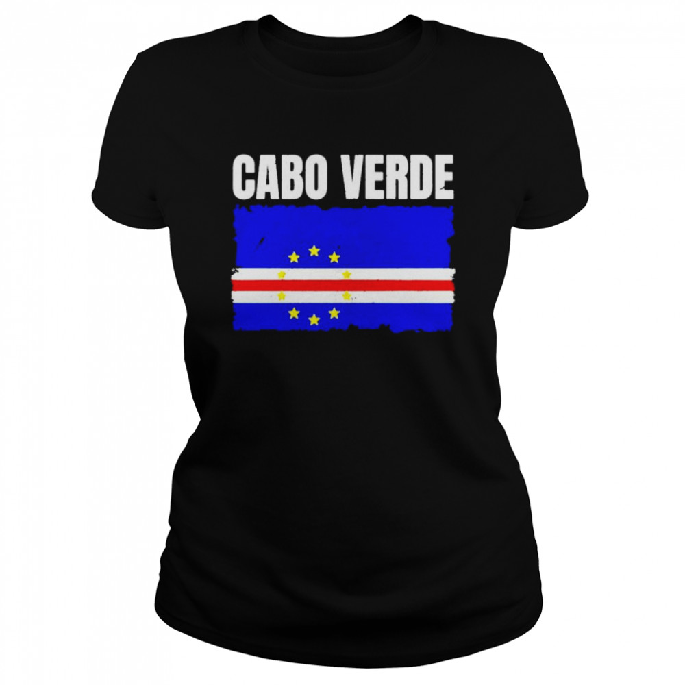 Cabo Verde Flag Print Cape Verdean  Classic Women's T-shirt