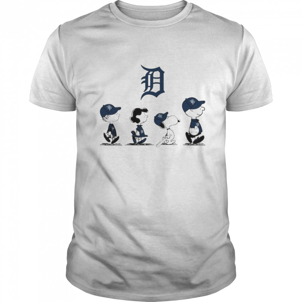 Peanuts characters Detroit Tigers shirt