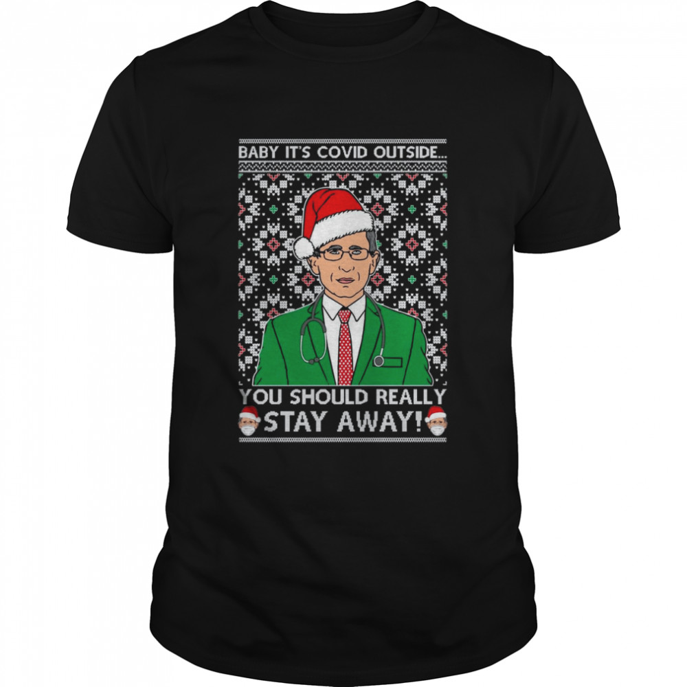 OnCoast Baby It’s COVID outside Dr Fauci Funny Christmas shirt